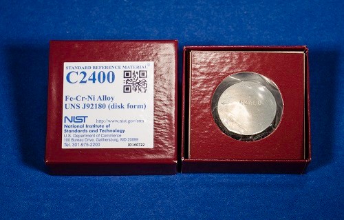 SRM C2400 Fe-Cr-Ni合金UNS J 92180(盤(pán)形)標(biāo)準(zhǔn)品