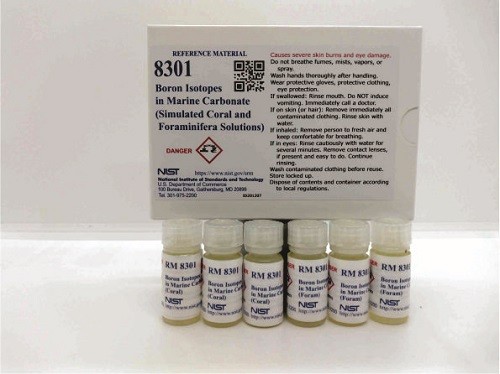 RM 8301 海相碳酸鹽中的硼同位素(模擬珊瑚和有孔蟲溶液)標(biāo)準(zhǔn)品
