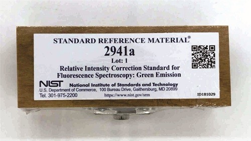 SRM 2941a    熒光光譜相對(duì)強(qiáng)度校正標(biāo)準(zhǔn)：綠色發(fā)射