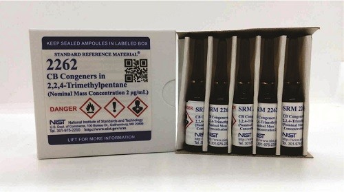 SRM 2262  2，2，4-三甲基戊烷中的氯化聯苯同系物標準品(標稱質量濃度為2μg/mL)